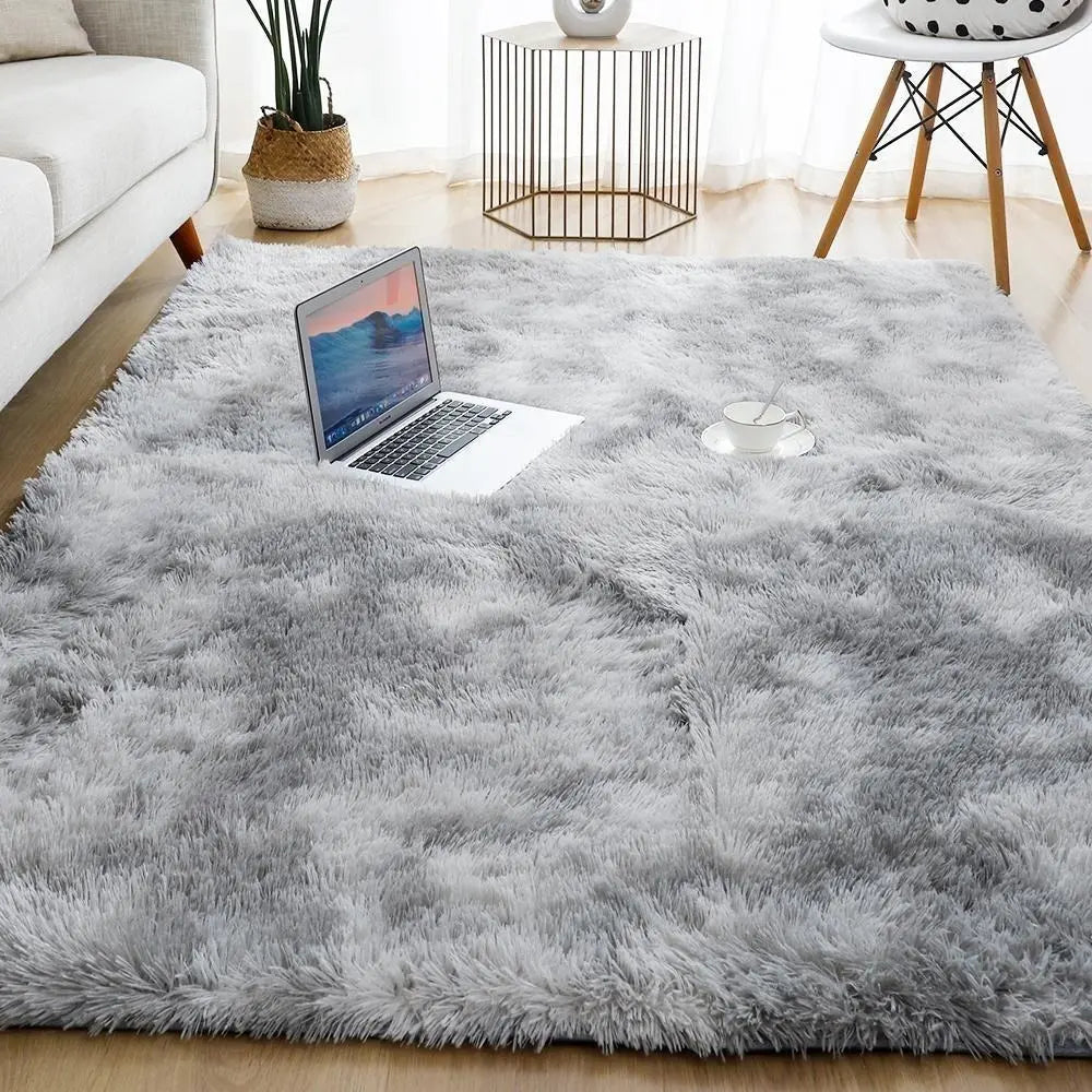 Alfombra Shaggy Gris Claro 100x160cm