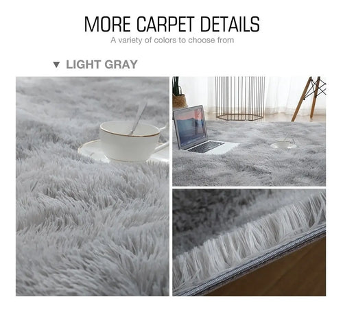 Alfombra Shaggy Gris Claro 100x160cm